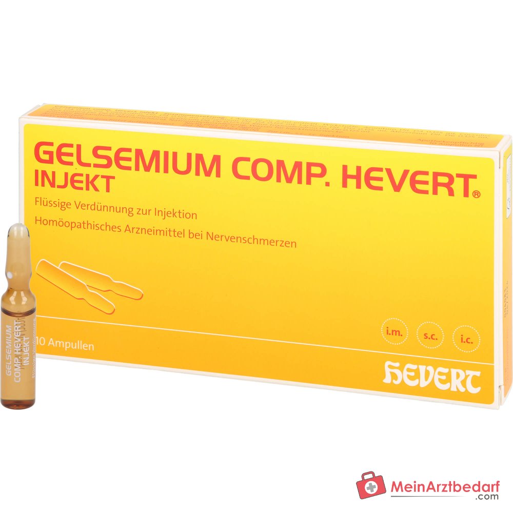 Hevert Gelsemium comp. Ampollas de inyección, 10 piezas.