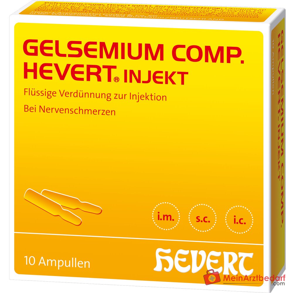 Hevert Gelsemium comp. Injectie ampullen, 10 stuks
