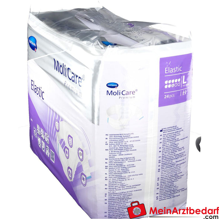 MoliCare® Premium Elastic Slip tamanho L, 3x 24 unidades.