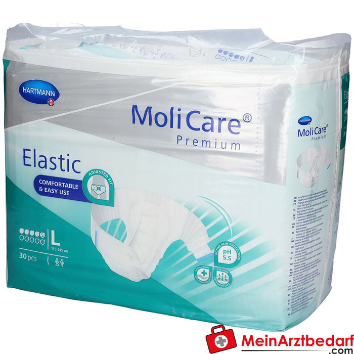 MoliCare® Premium Elastic 5 gotas tamanho L, 30 unidades.