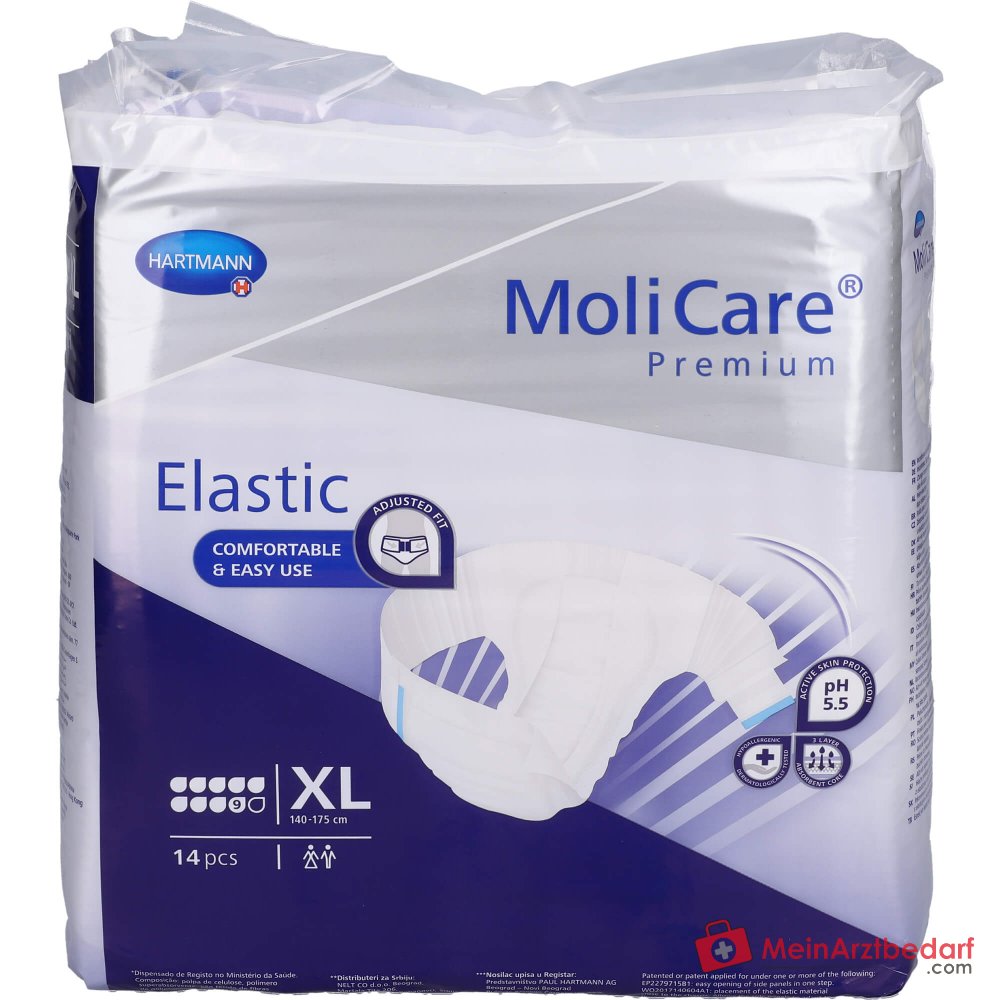 MOLICARE Premium Slip elastico 9 gocce Slip per incontinenza XL 14 pezzi
