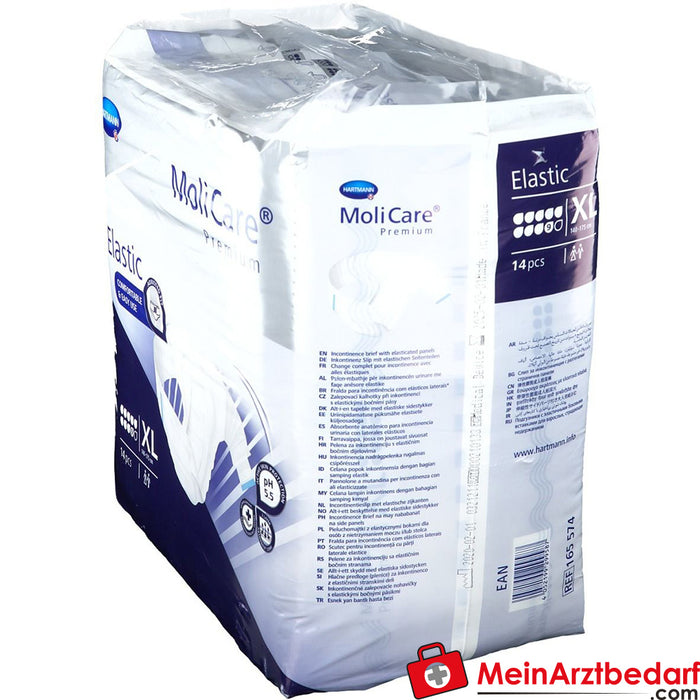 MOLICARE Premium Elastic Slip 9 gouttes XL, 14 pièces