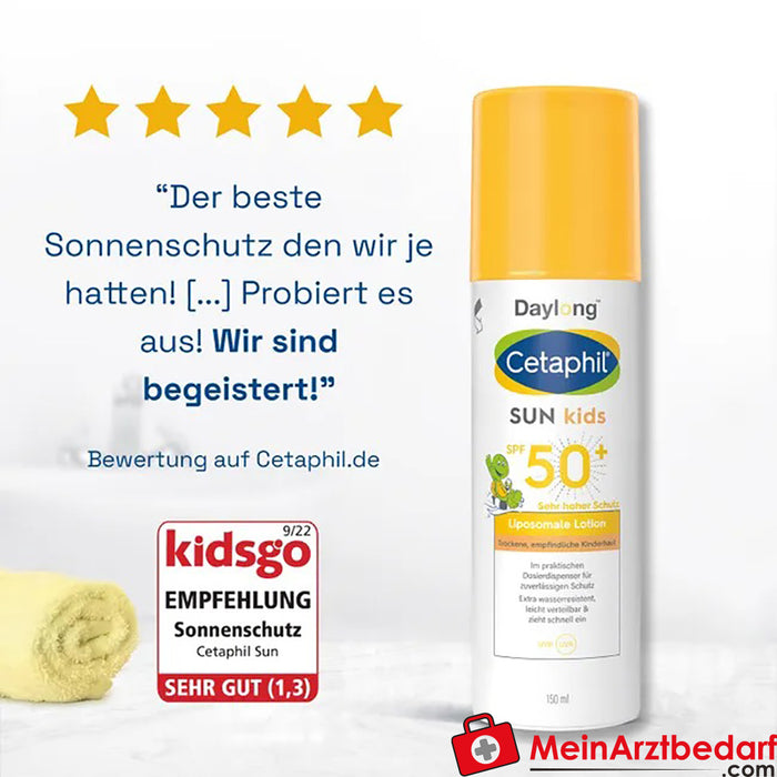 CETAPHIL SUN Kids Liposomale Lotion SPF 50+|Zonnebescherming voor baby- &amp; kinderhuid, 150ml