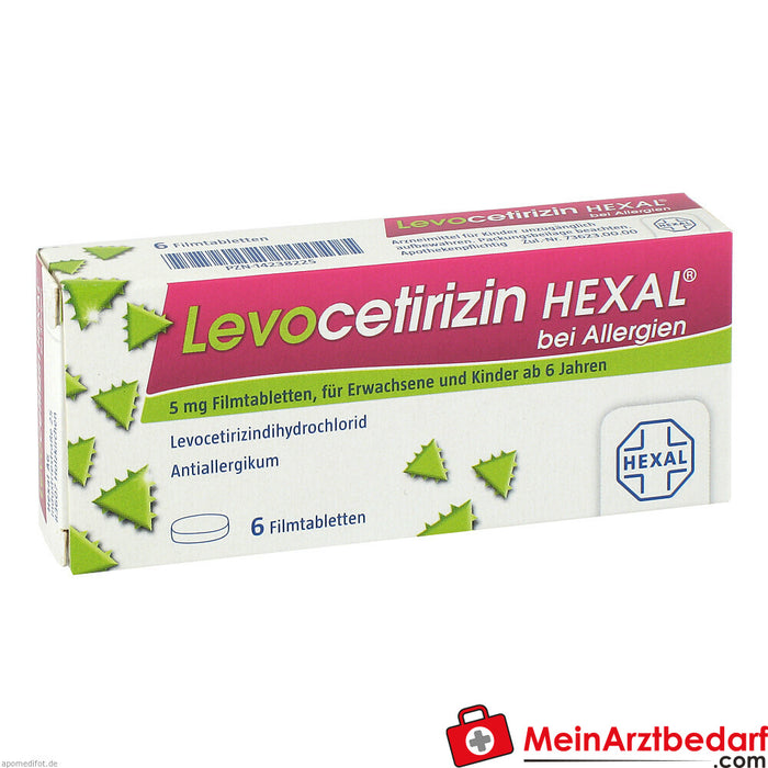 Levocetirizina HEXAL 5 mg comprimidos recubiertos con película para alergias