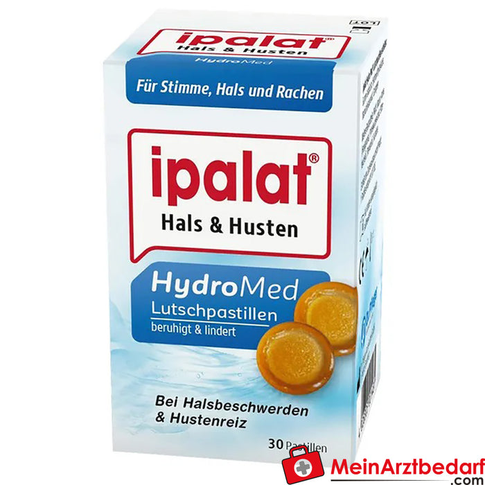 ipalat® Hydro Med 润喉糖，30 片装。