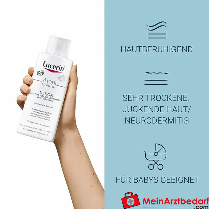 Eucerin® AtopiControl 润肤露 - 快速缓解紧张和瘙痒，250 毫升