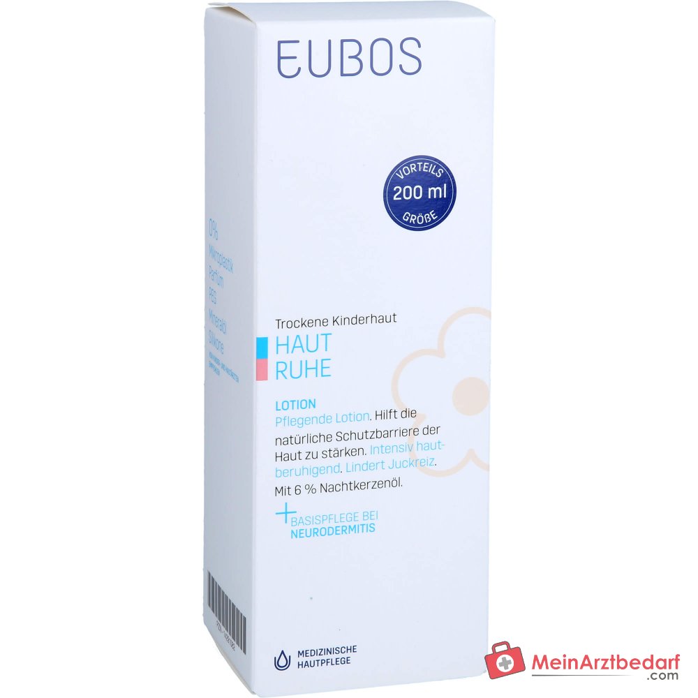 Eubos Haut Ruhe Lotion Nachtkerzenöl / Mandelöl / Jojobaöl / Johanniskraut-Extrakt Lotion, 200 ml.