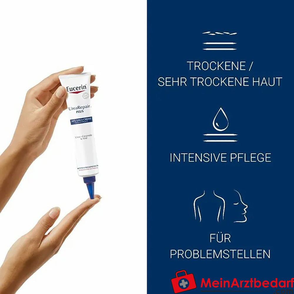 Eucerin® UreaRepair PLUS Urea Creme Intensivpflege 30% – Zur Reduktion verdickter und schuppender Haut, 75ml.