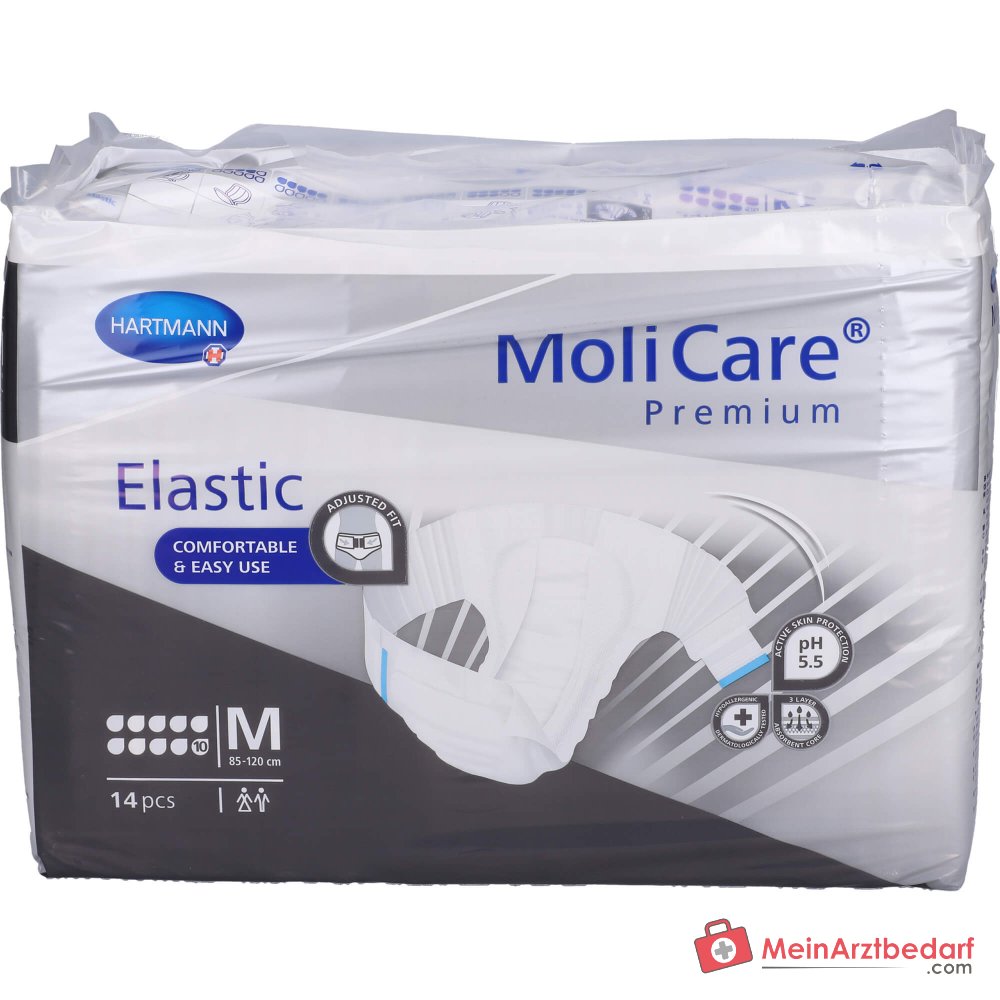 MoliCare Premium Elastic pieluchomajtki na nietrzymanie moczu 10 kropli rozmiar M 56 sztuk