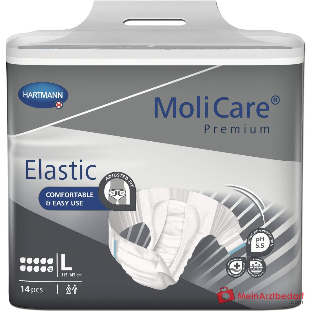 MoliCare Premium Elastic majtki chłonne 10 kropel rozmiar L, 4x14 sztuk
