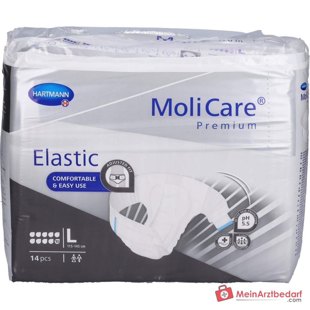 MoliCare Premium Elastic incontinentieslip 10 druppels maat L, 4x14 stuks