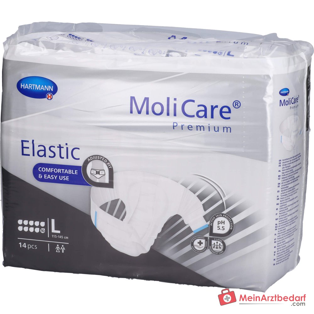 MoliCare Premium Elastic incontinentieslip 10 druppels maat L, 4x14 stuks