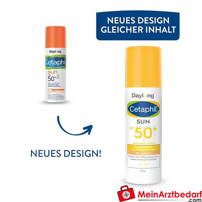 CETAPHIL SUN Regulierendes Multi-Schutz-Fluid SPF 50+ Anti-Aging-Sonnenschutz, 50ml