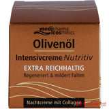 crema intensiva nutritiva de noche con aceite de oliva medipharma cosmetics, 50 ml