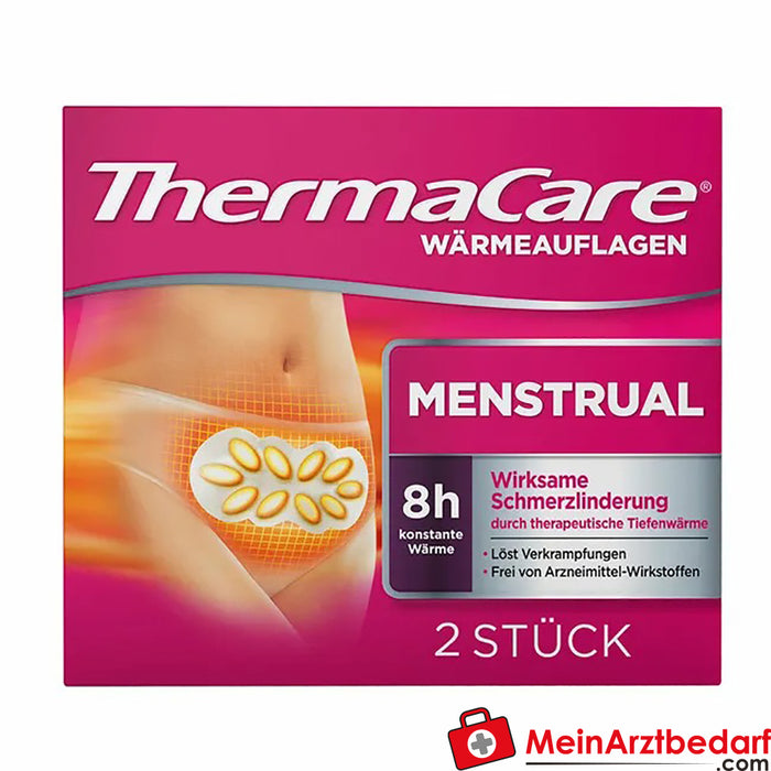 ThermaCare® 经痛热敷垫，2 个。