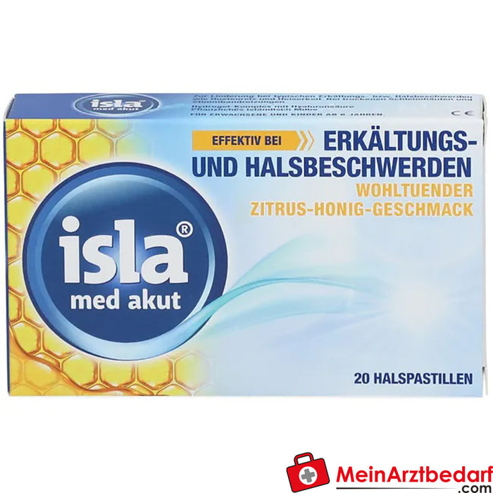 isla® med akut citrus honey, 20 unid.