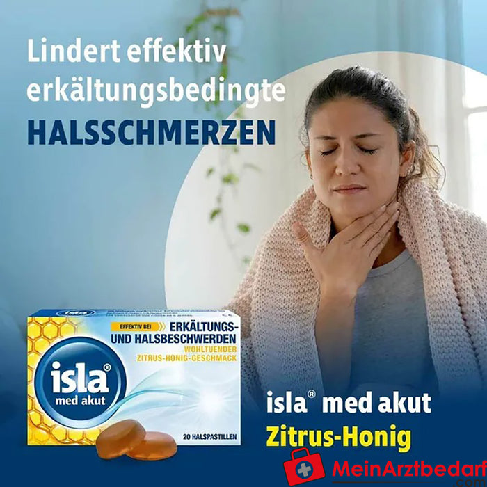 isla® med akut citrus honey, 20 unid.