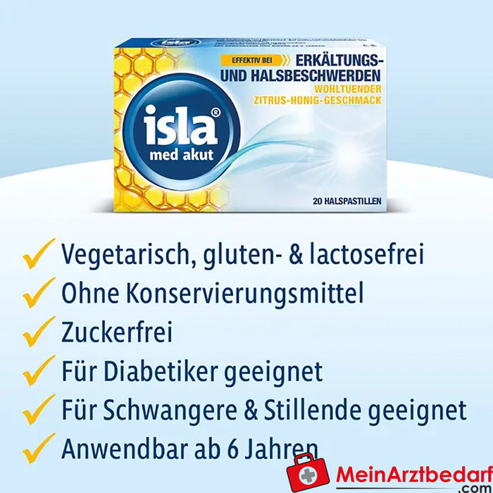 isla® med akut Zitrus-Honig, 20 St.