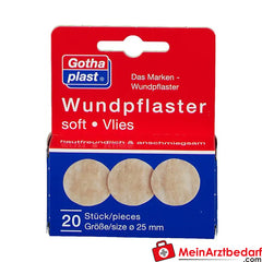 Gothaplast® Wundpflaster soft Vlies (hypoallergen) 2,5 cm Durchmesser, 20 St..