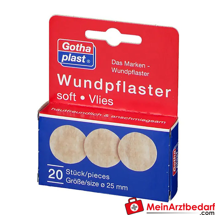 Gothaplast® Wundpflaster soft Vlies (hypoallergen) 2,5 cm Durchmesser, 20 St.