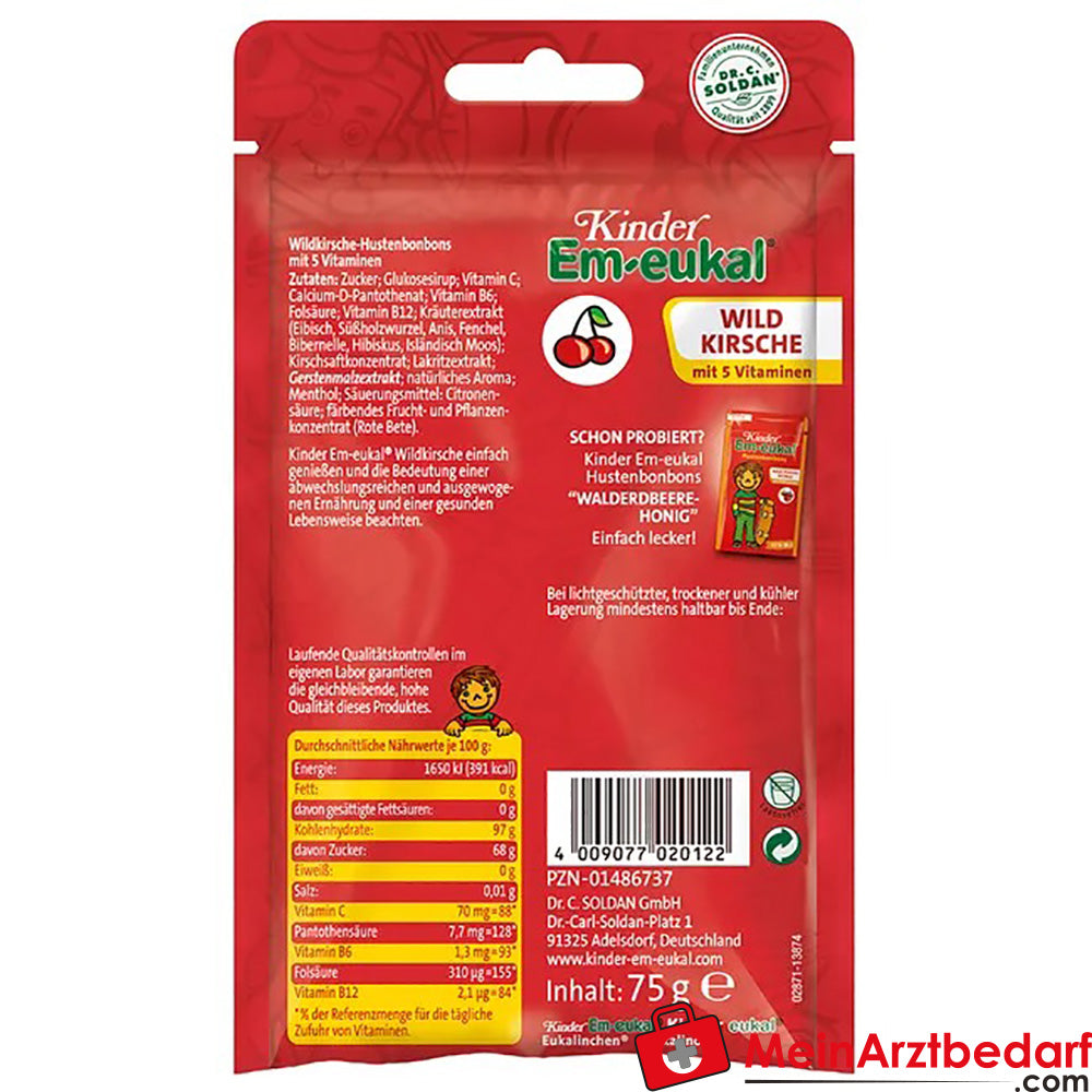 Kinder Em-eukal® Wildkirsche, 75g.
