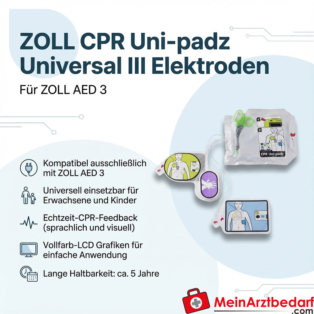 ZOLL CPR Uni-padz Universal III elektroden voor ZOLL AED 3