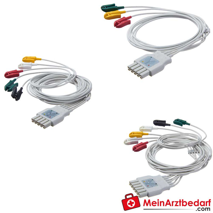 Dräger 可重复使用的心电图导线电缆，带双针连接器