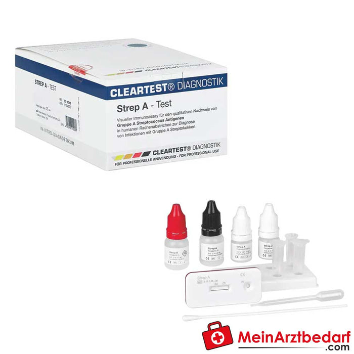 Cleartest® Teste em cassete para Streptococcus A ou tiras-teste