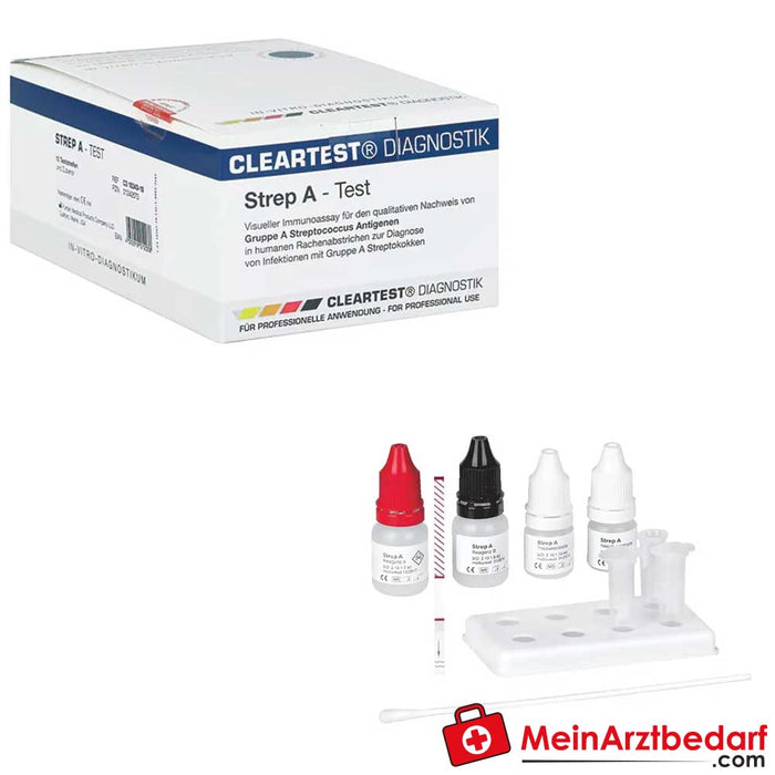 Cleartest® Teste em cassete para Streptococcus A ou tiras-teste