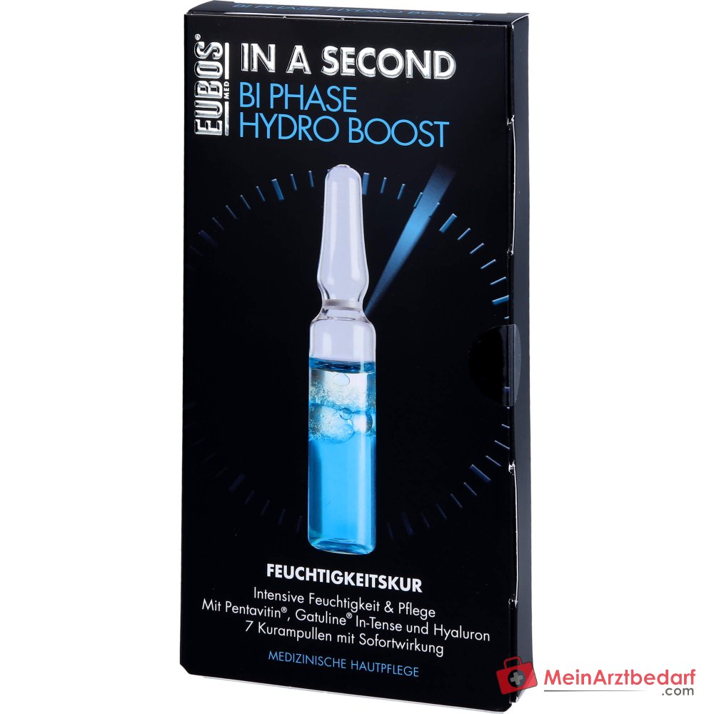 Eubos In a Second Bi Phase Hydro Boost Pentavitin / Gatuline Intense / Hyaluronsäure Ampullen, 7 x 2 ml.
