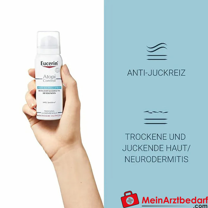 Eucerin® AtopiControl Anti-Itch Spray - Natychmiastowe działanie łagodzące w przypadku neurodermitów i bardzo suchej skóry
