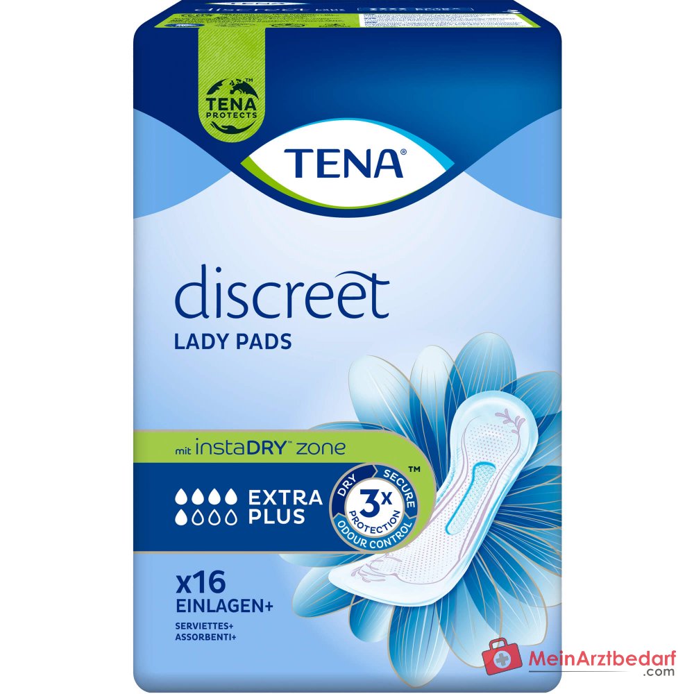 Tena Lady Discreet Extra Plus incontinentieverbanden, 96 stuks
