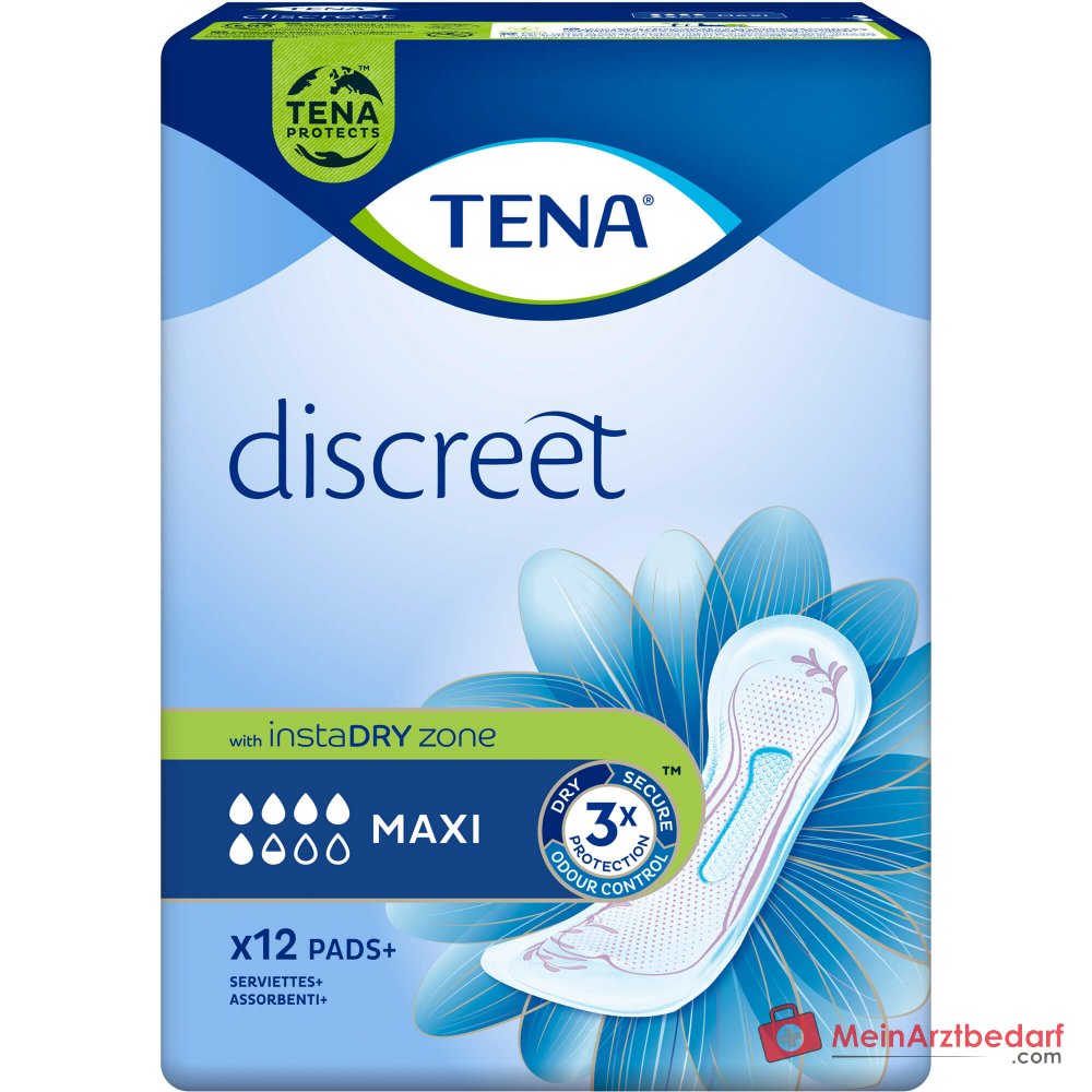 Tena Lady Discreet Maxi Incontinentieverbanden, 144 st.