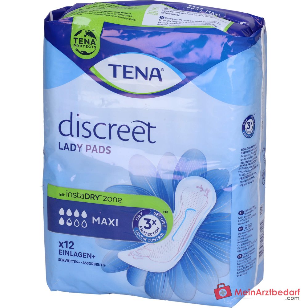 Tena Lady Discreet Maxi Incontinentieverbanden, 144 st.