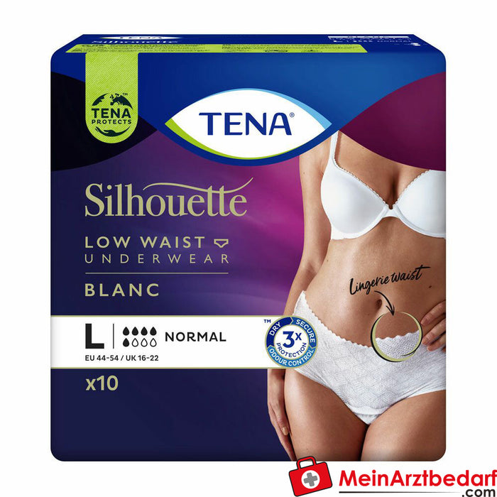 Cuecas para incontinência TENA Silhouette Normal Blanc L