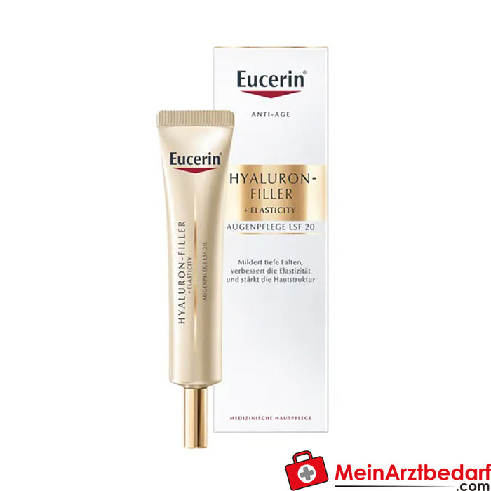 Eucerin® HYALURON-FILLER + ELASTICITY Cuidado de Olhos SPF 20 - contra as rugas dos olhos, 15ml