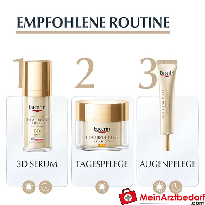 Eucerin® HYALURON-FILLER + ELASTICITY Soin contour des yeux SPF 20 - contre les rides autour des yeux, 15ml