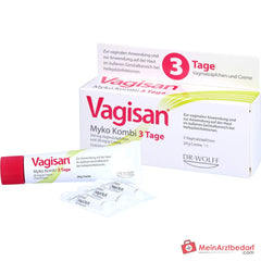 Vagisan Myko Kombi 3 Tage Vaginalzäpfchen und Creme, 1 Kombipackung.