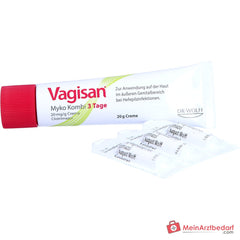 Vagisan Myko Kombi 3 Tage Vaginalzäpfchen und Creme, 1 Kombipackung.