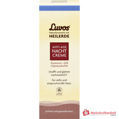 Luvos Heilerde Anti-Age Nachtcreme Heilerde / Hyaluronsaeure / Q10 / Matcha / Zistrose / Cupuacubutter Nachtcreme, 50 ml.