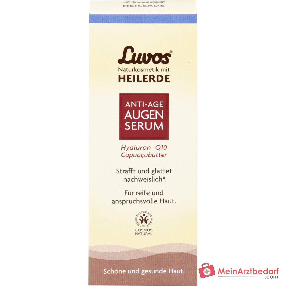 Luvos Anti-Aging Augenserum Heilerde / Hyaluronsäure / Coenzym Q10 / Matcha / Zistrose Serum, 15 ml.