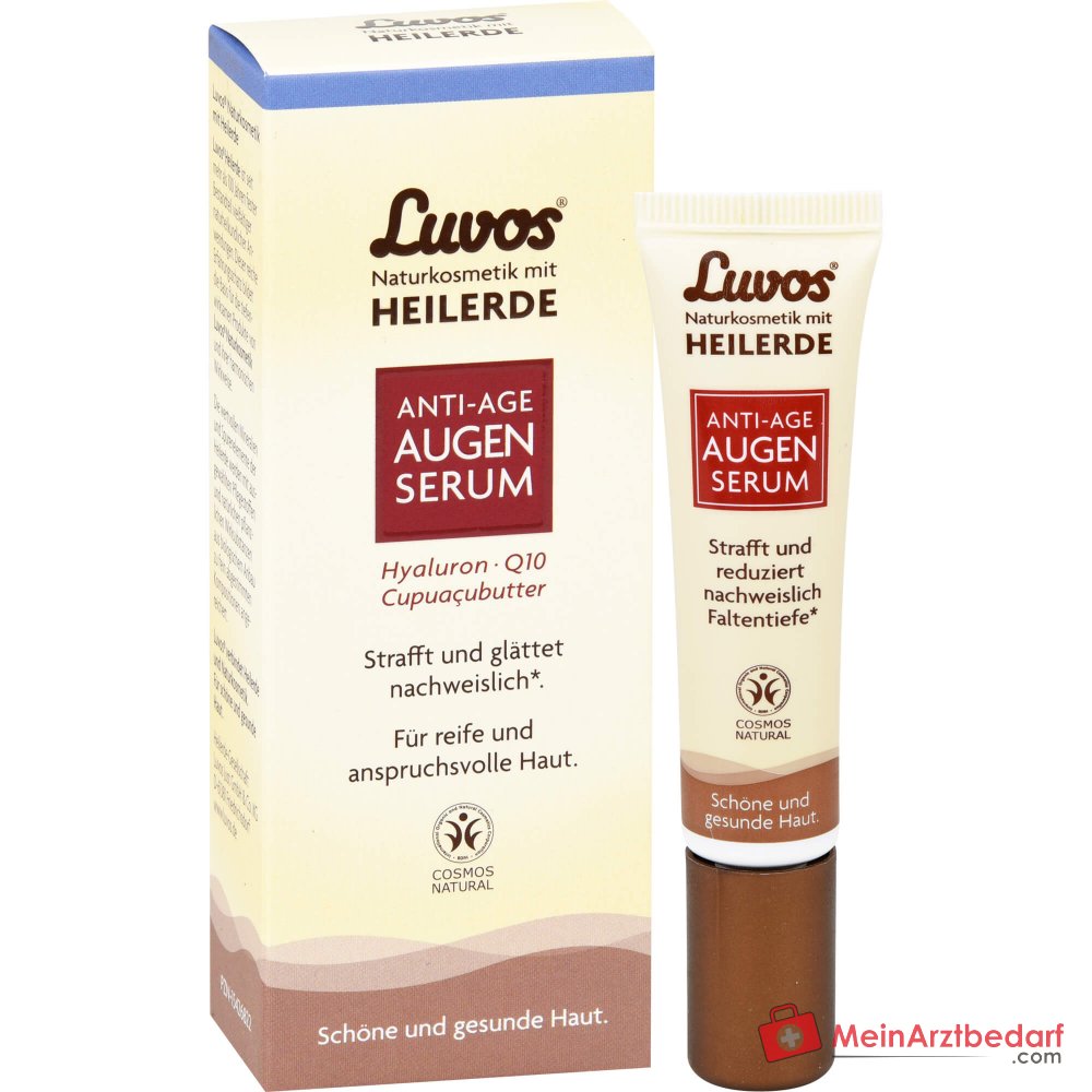 Luvos Anti-Aging Augenserum Heilerde / Hyaluronsäure / Coenzym Q10 / Matcha / Zistrose Serum, 15 ml.