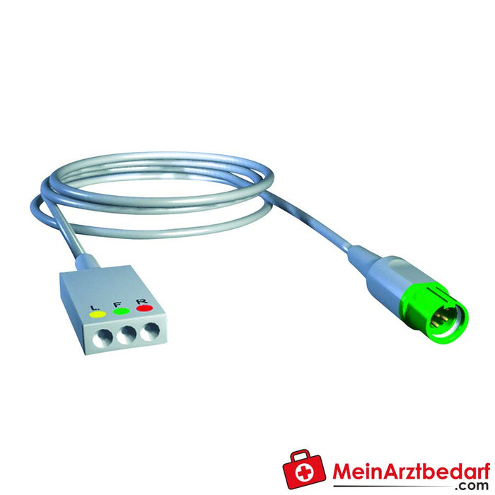 Adaptador de electrodos Dräger y cable de ECG intermedio para ECG neonatal
