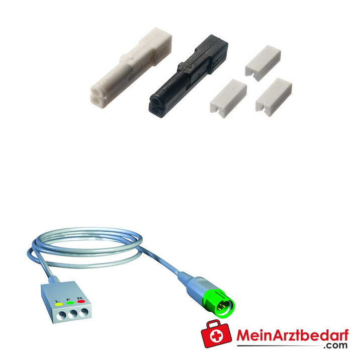 Adaptador de electrodos Dräger y cable de ECG intermedio para ECG neonatal