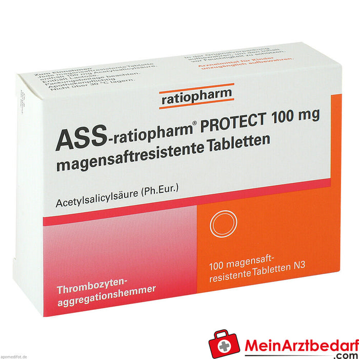 ASS-ratiopharm PROTECT 100mg con cubierta entérica