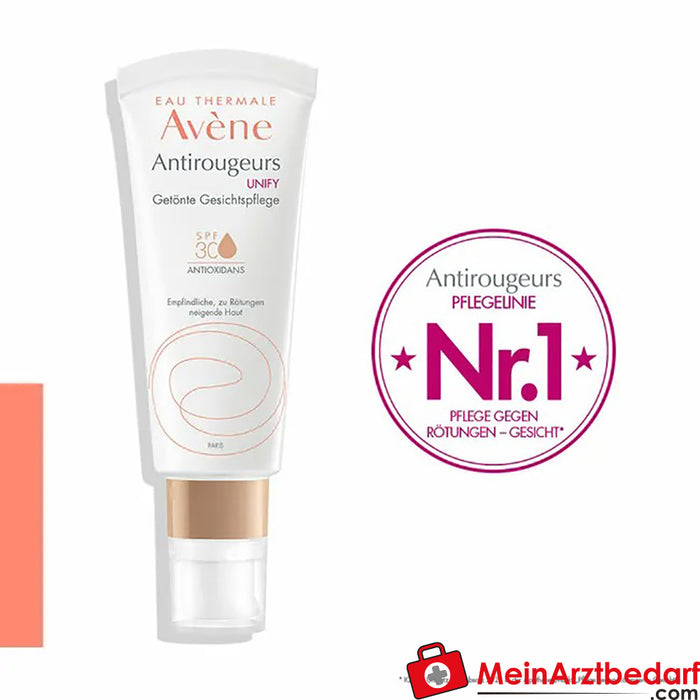 Avène Antirougeurs Tinted Facial Care SPF 30 - widoczne pokrycie zaczerwienień, 40ml