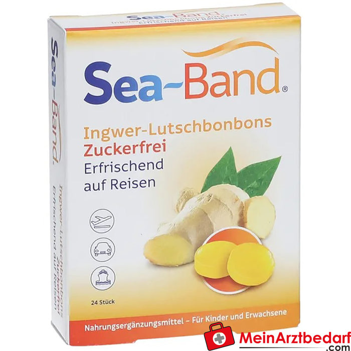 SEA BAND® Bonbons à sucer au gingembre, 24 pcs.