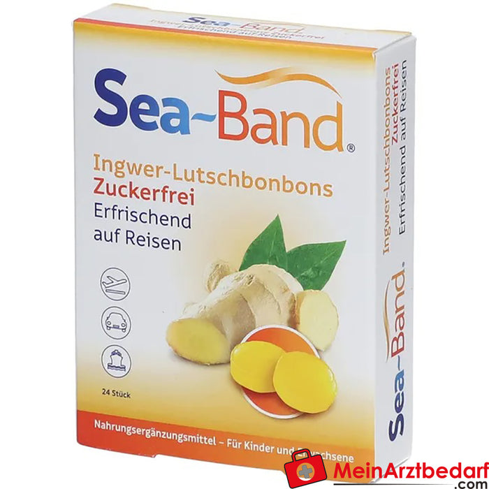 SEA BAND® Bonbons à sucer au gingembre, 24 pcs.