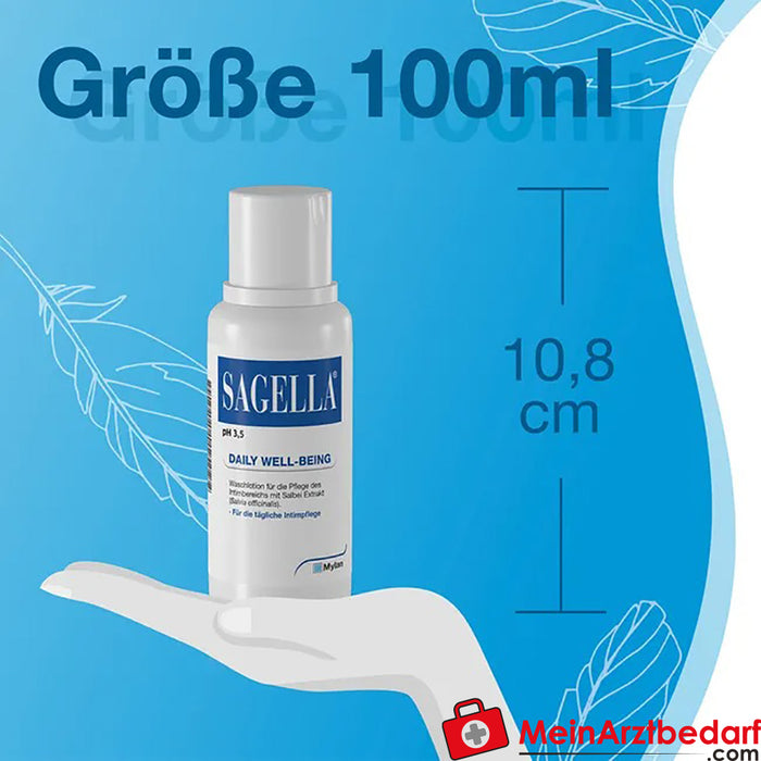 Sagella® pH 3.5 Bem-Estar Diário - loção de lavagem íntima, 100ml