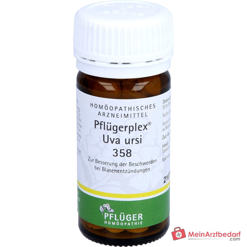 Pflüger Pflügerplex Uva ursi 358 Aconitum napellus / Arctostaphylos uva-ursi / Colocynthis / Hydrargyrum bichloratum / Lytta vesicatoria / Solanum dulcamara / Thuja occidentalis tabletten, 100 st.